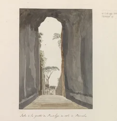 Exit of Crypta Neapolitana Cave on the Coast of Pozzuoli