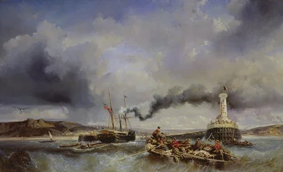 View of the port of Boulogne from the sea
