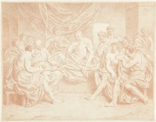 Old Man on Bed Surrounded by People