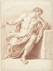 Study of a Seated Man with Drapery