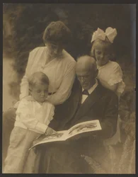 Family Portrait with Picture Book