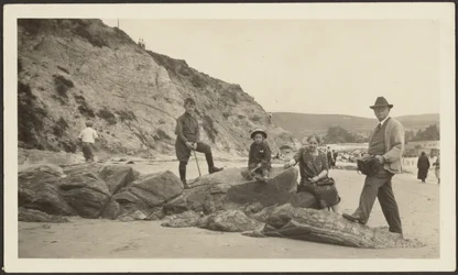 Fleckenstein with Camera and Family at Beach