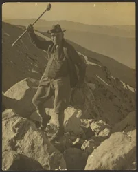 Man on the Top of a Rocky Hill