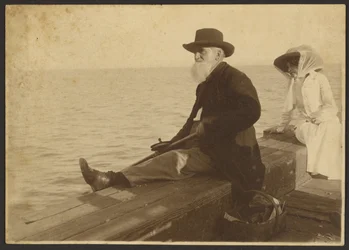 Old Man and Woman Looking at the Sea