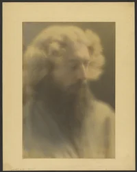 Portrait of a Bearded Man in Glowing Light
