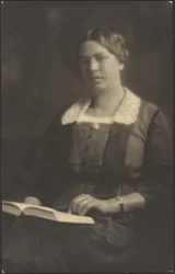 Portrait of a Woman with Open Book