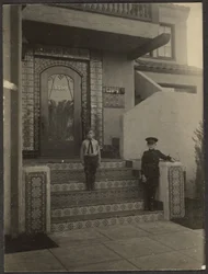 [Two Boys in Front of Fleckenstein