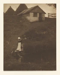 Two Young Girls in Landscape