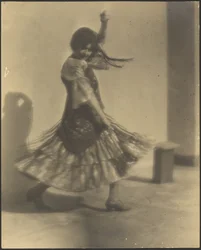 Woman Dancing in Spanish Outfit