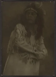 Woman Dressed as Native American