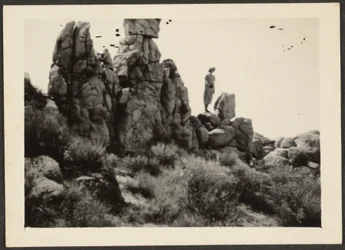 Woman Standing on Rocks