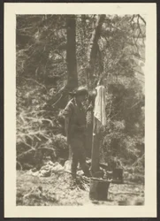 Woman with Pails in Woods