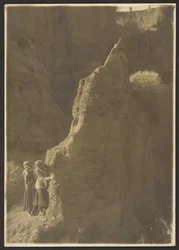 Young Women in Rocky Ravine
