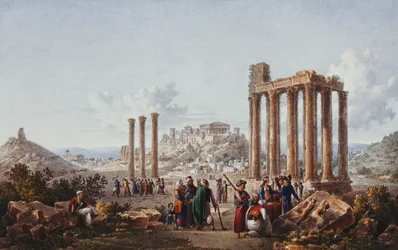 A View of the Acropolis, Athens, from the Temple of Zeus at Olympia