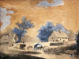View of a Small Bridge Near Amsterdam, Late 18th Century