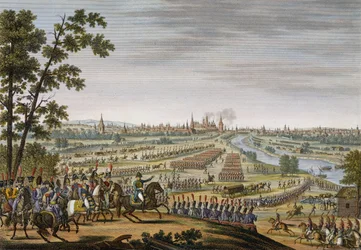 The Entry of the French into Moscow, 14 September 1812, engraved by Edme Bovinet