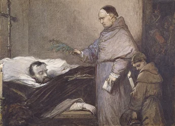Martin Rithone blessing the body of the Count of Egmont