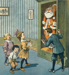 Santa Discovered in the Closet