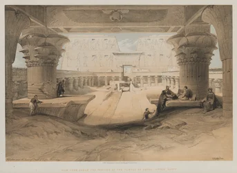 Egypt and Nubia, Volume I: View from Under the Portico of the Temple of Edfou, Upper Egypt