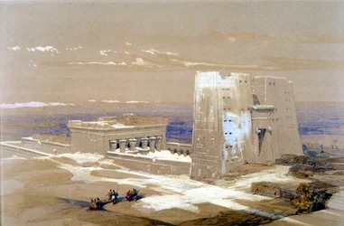 Sandstone Temple of Edfu, Dedicated to the Falcon-Headed God Horus, Egypt, 1838