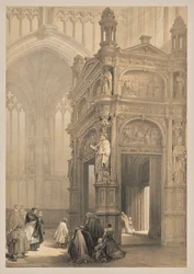 Sketches in Belgium and Germany, Second Series: No. 20 - Portal, Church of St. Peter, Louvain