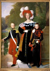 Queen Marie-Amelie and Two of Her Sons