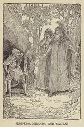 Prospero, Miranda, and Caliban