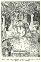 The Frog Dived Deep and Came Up Again with the Ball in His Mouth (litho)