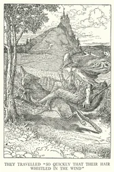 The travelled so quickly that their hair whistled in the wind