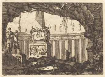 Architectural Fantasy with an Obelisk and Arcade