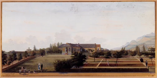 View of Longwood on the island of Saint Helena, where Napoleon Bonaparte lived during his exile