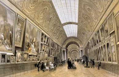 The Grande Galerie, Louvre museum, c.1850