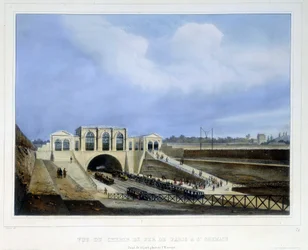 Paris to Saint Germain Railway - in Paris en 1837 by Arnout