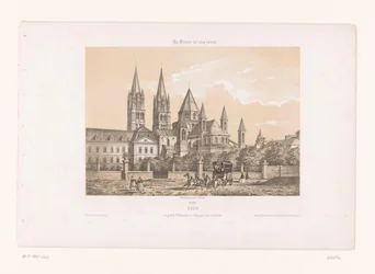 View of the Abbaye aux Hommes with the Église Saint-Étienne in Caen (Contemporary France)