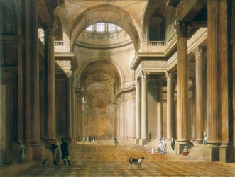 Interior of the Pantheon in Paris