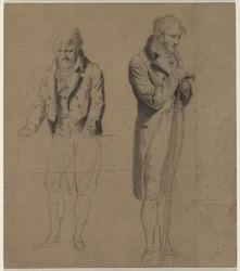 Two Standing Figures Study for A Game of Billiards, c. 1807