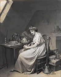 Young Girl with her Dog