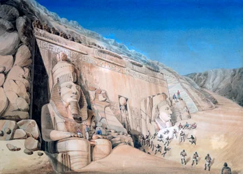 Excavation of the Great Temple of Ramesses II, Abu Simbel, 1819