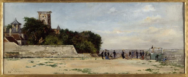 The Summit of Montmartre Hill, with the Solférino Tower, circa 1870