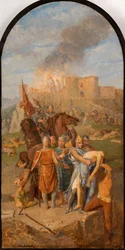 Sketch for the Saint-Sulpice church: Saint Louis buries the plague