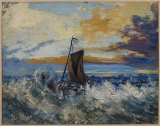 Sailboat, Stormy Sea, c.1907