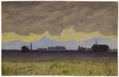 Train Landscape in Arizona, 1890