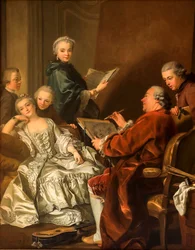 Carle Van Loo and his family