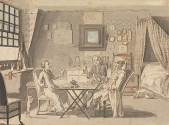 Self-Portrait with Two Young Men
