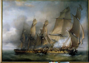 Battle between the French frigate La Bayonnaise and the English frigate L
