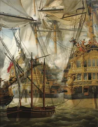 HMS Cumberland Fighting Against the Le Lys and La Gloire