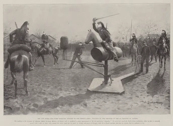 The New Horse for Sword Exercise, adopted by the French Army, Practice by the Troopers of the 3rd Dragons at Nantes