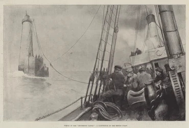 Wreck of the Drummond Castle, a Lighthouse on the Breton Coast