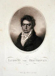 Ludwig van Beethoven engraved by Blasius Hofel 1814