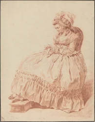 Seated Woman Sewing